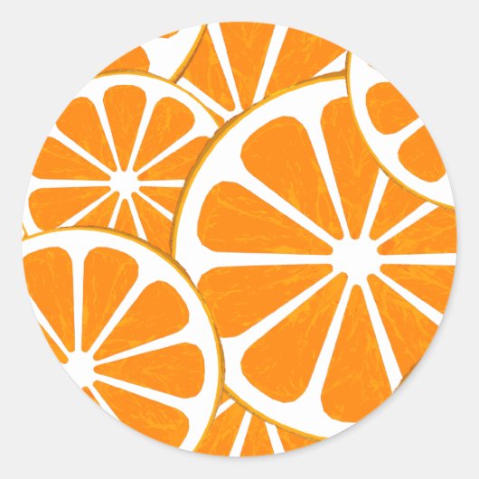 Sticker Rond oranges. (Devant)