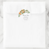 Sticker Rond Oranges Agrumes Fruits Verdure Verger Mariage (Sac)