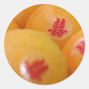 Sticker Rond Oranges de Shuan Xi