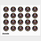 Sticker Rond Orangutan Borneo (Feuille)