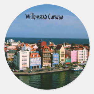 Sticker Rond Oranjestad Aruba