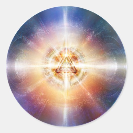 Sticker Rond Orb Triangle H114 Étoiles (Devant)