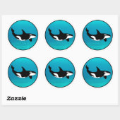 Sticker Rond Orca (Feuille)