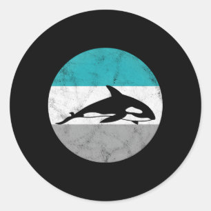 Sticker Rond Orca Er Whale Pour