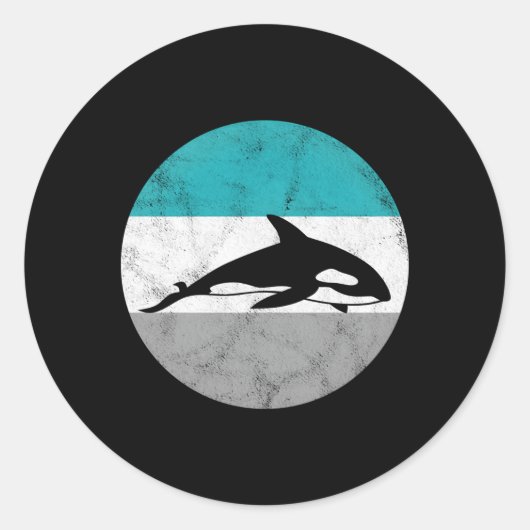 Sticker Rond Orca Er Whale Pour (Devant)