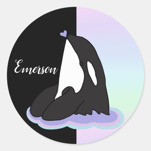 Sticker Rond Orca Killer Whale (Devant)