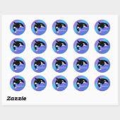 Sticker Rond Orca Killer Whale (Feuille)
