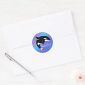Sticker Rond Orca Killer Whale (Enveloppe)