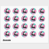 Sticker Rond Orca Killer Whale (Feuille)