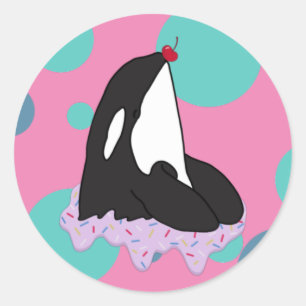 Sticker Rond Orca Killer Whale
