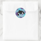 Sticker Rond Orca Killer Whale Anniversaire (Sac)