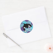 Sticker Rond Orca Killer Whale Anniversaire (Enveloppe)