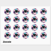 Sticker Rond Orca Killer Whale Anniversaire (Feuille)