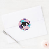 Sticker Rond Orca Killer Whale Anniversaire (Enveloppe)