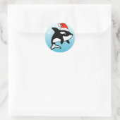 Sticker Rond Orca Père Noël (Sac)