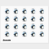 Sticker Rond Orca Puns Vous êtes Killin Me Funny Killer Whale P (Feuille)