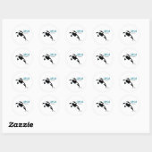 Sticker Rond Orca Whales (Feuille)