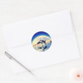 Sticker Rond Orca Whales (Enveloppe)