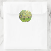 Sticker Rond Orchard à Blossom par Vincent van Gogh (Sac)