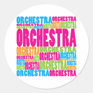 Sticker Rond Orchestre coloré