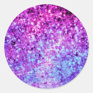 Sticker Rond ORCHID RADIANT GALAXY Stars Ombre Cosmic Art