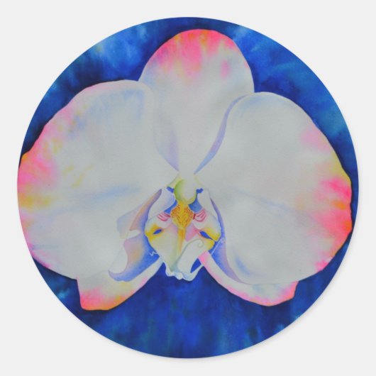 Sticker Rond Orchid rose Blush (Devant)