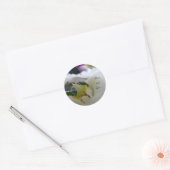 Sticker Rond Orchidée Blanche Beauté Mariage Invitations Phoque (Enveloppe)