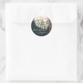 Sticker Rond Orchidée blanche bleue de la marine russe Sage de  (Sac)