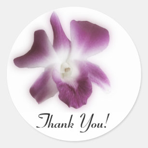 Sticker Rond Orchidée de prunes, Merci !