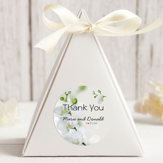 Sticker Rond Orchidée élégante douce