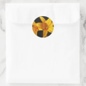 Sticker Rond Orchidée jaune (Sac)