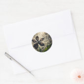 Sticker Rond Orchidée noire Spiderweb Floral (Enveloppe)