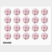 Sticker Rond Orchidée Phalaenopsis Rose Clair (Feuille)