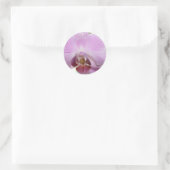 Sticker Rond orchidée rose (Sac)