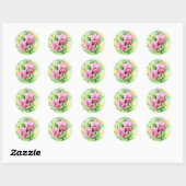 Sticker Rond Orchidée rose - Art - Multi (Feuille)