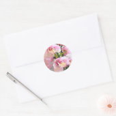 Sticker Rond Orchidée rose tropicale (Enveloppe)