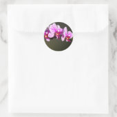 Sticker Rond Orchidées roses (Sac)