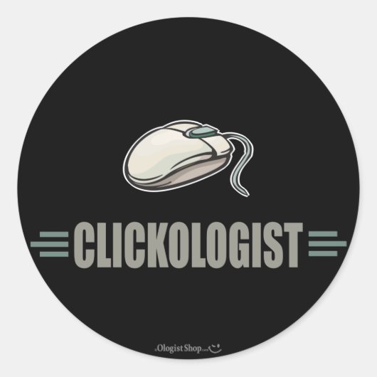 Sticker Rond Ordinateur humoristique (Devant)