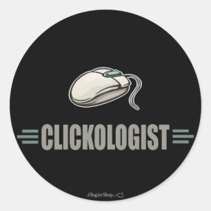 Sticker Rond Ordinateur humoristique