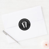 Sticker Rond Ordination en noir et blanc (Enveloppe)