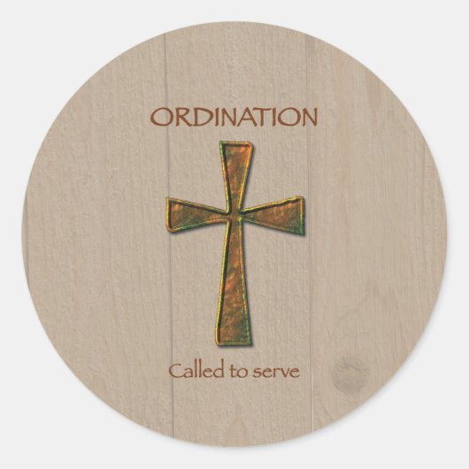 Sticker Rond Ordination générale Félicitations, Metal Design C (Devant)