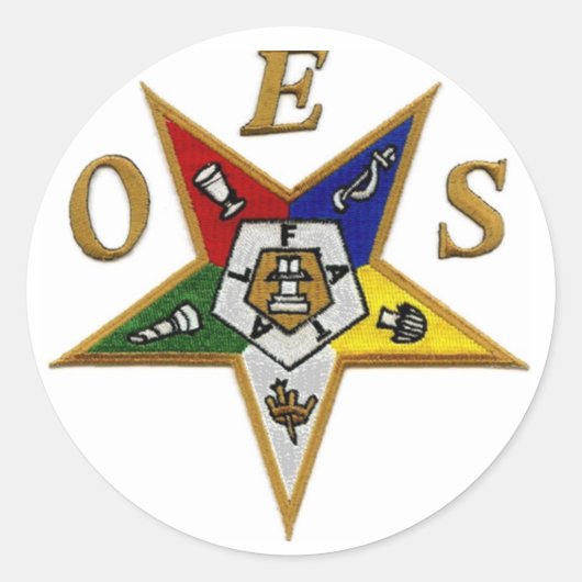 STICKER ROND ORDRE DE L'EASTERN STAR (Devant)