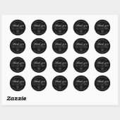 Sticker Rond Ordre de Merci noir blanc | ajouter LOGO (Feuille)