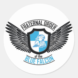 Sticker Rond Ordre fraternel du faucon bleu, faucon bleu