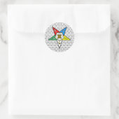 Sticker Rond Ordre OES de l'Autocollant Etoile Orientale (Sac)