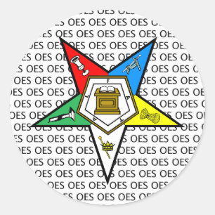 Sticker Rond Ordre OES de l'Autocollant Etoile Orientale
