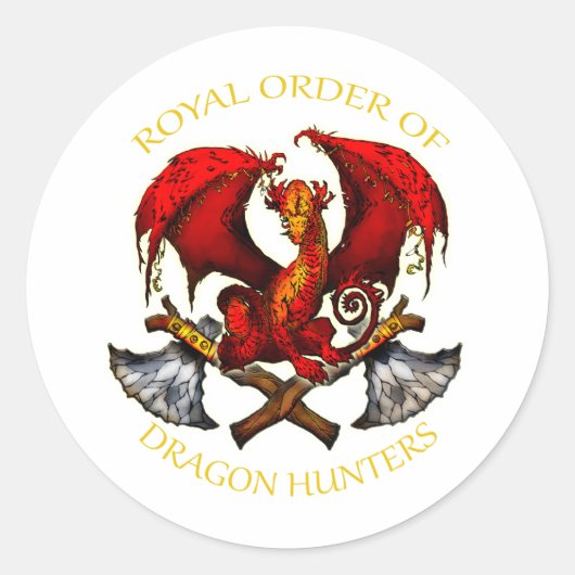Sticker Rond Ordre royal des chasseurs de dragons (Devant)