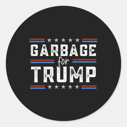 Sticker Rond Ordures Pour Trump 2024 Nous Ne Sommes Pas Des Ord (Devant)