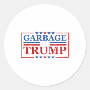 Sticker Rond Ordures Pour Trump Ordures Pour Trump Président 20