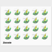 Sticker Rond Oregon Meadowlark Grape Watercolor Journal (Feuille)